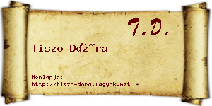 Tiszo Dóra névjegykártya